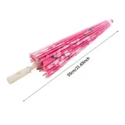 Pink Women Handmade Oiled Paper Umbrella Windproof Chinese Classical Dance MX