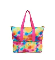 No Boundaries Beach Bag with Zip Bottom Cooler Multi Tie Dye Brand New!