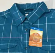 NWT Women’s Columbia Omni-Shade UPF40+ Lightweight Polyester Button Up Shirt Lar