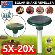 Multi Pulse Plus Ultrasonic Solar SNAKE REPELLER & Pest Rodent Repellent 20x