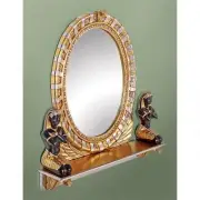 31" Egyptian Pharaoh Amenhotep Servants Hieroglyphs Boudoir Vanity Wall Mirror