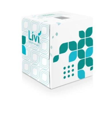Solaris Paper 192101 Livi Ultra Premium Facial Tissue, 2-ply, White, Cube Box,