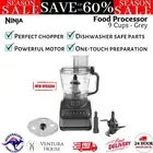 Ninja 2.1L Food Processor Electric Cooker Chopper Slicer Dough Mixer Puree Black