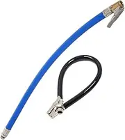 2pcs Tire Pressure Inflatable Hose Inflation Valve Nozzle Connector Inflation Hose Adapter Tire Pump Extension Rubber Air Adapter Accurate Pressure Inflator Hose Plastic
