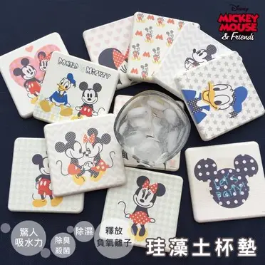 迪士尼Disney 普普風POP 吸水珪藻土杯墊