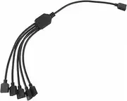 Amosfun 12V ARGB Splitter Cable 5 Way LED Strip Connector Extension Cord for RGB Computer Parts and Accessories