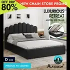 ALFORDSON Bed Frame Double Size Gas Lift Storage Base Wooden Black MILTON