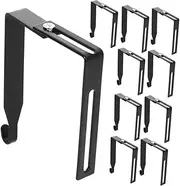 ULTECHNOVO Cubicle Hanger Partition Hanger 10pcs Wall Hooks Adhesive Mount Iron Hooks