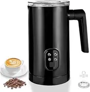 Stainless Steel Milk Heater and Frother - 4-in-1 Automatic Milk Frother Machine350ML, Hot Chocolate Frother - Silent Operation, Ensures The Automatic Milk Frother Will not Overflow While in Operation