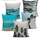 Ocean Beach Cushion Cover Coconut Tree Mountain Sofa Throw Pillow Bedroom Home