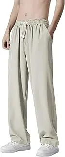 [Generic] Mens Lightweight Sweatpants Casual Gym Workout Runing Athletic Pants Stretch Loose Fit Open Bottom Drawstring Trousers