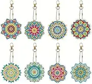 Syntego 5D DIY Assorted Diamond Painting Keyrings Craft Kit Keychain (Medallion)