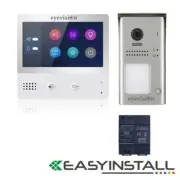 2 Wire Intercom System With 7'' Monitor and 105° Wide Angle Outdoor Video Camera