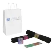 200 Rainbow Rhinestone Napkin Rings - 8 Row Reusable Fasteners