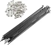 Bicycle Parts Replace Spokes, 36PCS 14G Bicycle Spokes with Nipples 170mm-290mm Stainless Steel Sliver Bicycle Electric Bike Copper Nipple Road Bike(263mm)