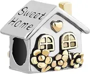 [SBI Jewelry] Sweet Home Charm for Bracelet Women Girls Wife Girlfriend Family Love Birthday Anniversary Compatible with Pandora Bracelet, Non-Precious Metal, No Gemstone