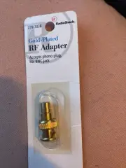 RadioShack Gold Plated RF Adapter -adapts BNC Male to Fit RCA/Phono Female Jack