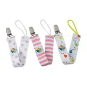 3-Pack Pacifier Clips for Girls – Cute Soothie & Binky Holders, Baby Accessory