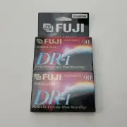 FUJI DR-I Blank Cassette 90 Min Audio Tapes Extra Slim Case 2 Pack New Sealed