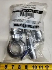 Jones Stephens P36104 1-1/4" Slip ABS P-Trap Chrome Plated Brand New in Package