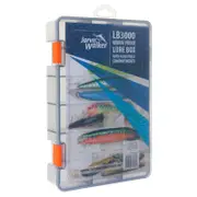 Jarvis Walker LB3000 Worm Proof Lure Tackle Box Adjustable Compartments