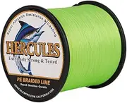 Hercules Braided Fishing Lines 8 Strands 100m-2000m 10lb-300lb Super Strong PE Fishing Wire 109-2187 Yards Multifilament Fishing Line for Saltwater & Freshwater Fishing
