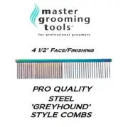 MASTER Grooming Tools Face Ears Finishing STEEL&Brass 4 1/2"RAINBOW COMB*DOG CAT