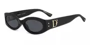 Dsquared2 D2 0150/G/S Asian Fit 807/IR Women’s Sunglasses Black Size 54