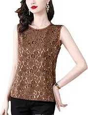 [Generic] Women Summer Loose Printing O-Neck Sleeveless Tank Top Casual Appear Thin Knitting Tops