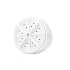 (White)Mini Ultrasonic Turbine Washing Machine Portable Bubble Rotation SL