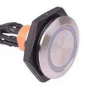 AV5922F102074BK APEM Amber LED 24VDC Momentary 30mm Push Button Switch NO/NC