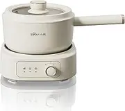 Multi-Functional Electric Hot Pot with Steamer, 2.5L Shabu Shabu Hot Pot with Nonstick Coating, Dual Power Control, Split Hot Pot for Sauté，Stew, Noodles, Ramen for Family Cooking Party Dorm & Office