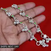 Silver Baby Anklet Handmade Ankle Bracelet, Kids Payal Silver Baby Jewelry 5.5"