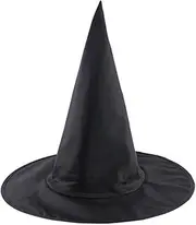 Hat for Halloween Party Womens Black Witch Hat Halloween Witch Peaked Hat Witch Costume Accessory for Halloween and Christmas Party Oxford Cloth Cap Peaked Witch Hat 1Pack