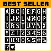 Versatile 42-Piece Alphabet and Number Stencils - Ideal for All Art Projects