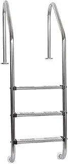 Swimming Pool Ladder,2/3-Step Double Handrails Stairs,Preventing Slips Steps Ladder,for Swim Gym and in Groundc,Bearing Capacity 200kg(1550x500x180mm)