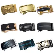 AU Automatic Belt Buckle Mens Adjustable Ratchet Leather Dress Strap Business