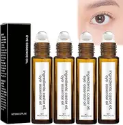 Castor Oil and Frankincense Eye Roller, Eye Serum for Dark Circles and Puffiness, Under Eye Roller Serum, Roller Bottles for Castor Oil, Vc Eye Wrinkle Essence Oil, for Reducing Crow's Feet (4pcs)
