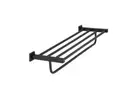 Square Multi Towel Shelf Rack Rail Electroplated Matte Black