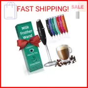 Elementi Milk Frother Wand & Drink Mixer - Coffee Frother Handheld - Mini Frothe