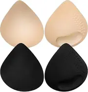 [Ipetboom] Latex Bra Pads for Women 2 Pack Removable Inserts for Bra Cups Cups Breathable Comfortable Non-slip for Dresses Swimsuits