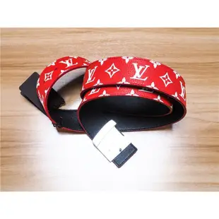 二手 LV Supreme Louis Vuitton x SUP 聯名 老花 皮帶 腰帶