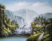 Landscape by "Boren" - #5D-3, 20x24, Hand Painted Oil Painting on Canvas
