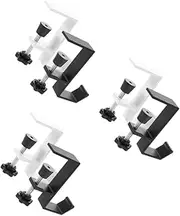 Cabilock 3sets Backpack Purse Desk Mount Hook Heavy Duty Metal No Drill Installation Desk Clamp Key Holder Cable Organizer 2pcs*3
