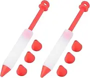 NAMOARLY Baking Decorating Pens 2 Sets Squeeze Pens for Icing Chocolate Sugar Sauce Cakes Cupcakes