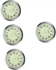 Gatuida 4pcs Car Clock Dashboard Clock Retro Tiny Clock Pendulum Automotive Clock Car Mini Clock Small Digital Battery Operated Car Dash Clock Clocks Clock Small Car Stick on Clock Glass