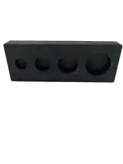 (4) Cavity 1-2-5-10 oz Round Graphite Gold Ingot Mold for Gold & Silver Casting