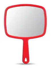 Handheld Vanity Mirror with Handle & Hanging Hole for Travel Desk Makeup