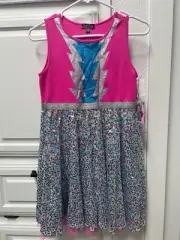 Jojo's Closet Girls XL 14/16 Tulle Pink Sequin Dress Ruffles Lined Nickelodeon
