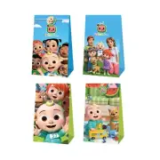 12PC Cocomelon Paper Lolly Loot Bag Stickers Party Bag Favour Candy Bag